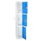 Adiroffice 12 in W, 12 in D, 72 in H, Steel ADI629-203-BLU-4PK - alternate 3